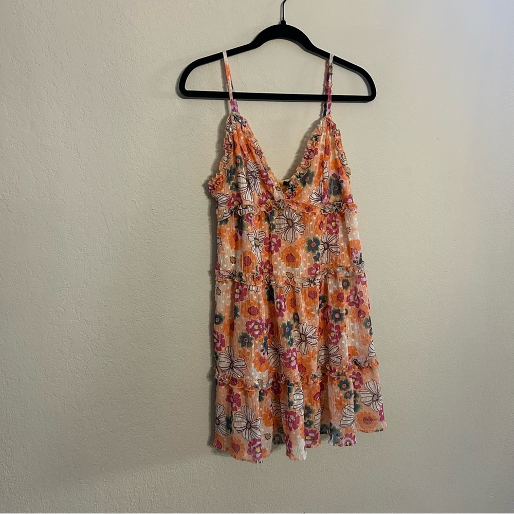 Wild Fable Colorful Floral Sundress with Spaghetti Straps